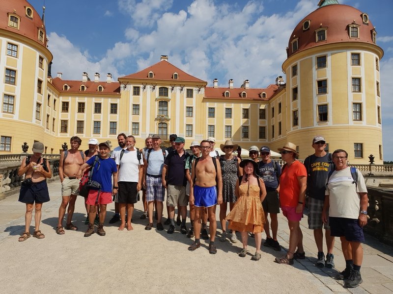 8 Aug: Group picture in front of Moritzburg Castle | 2
