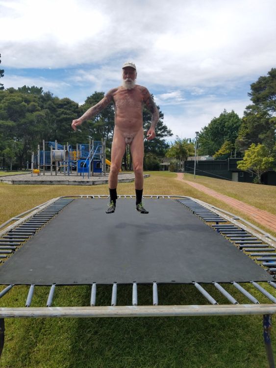 AONC: Auckland Outdoor Naturist Club (AONC) | 9<br /><small>On trampoline</small>