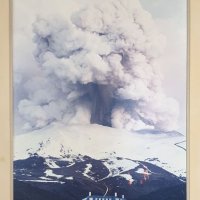 Chateau Tongariro: Mount Ruapeha erupting