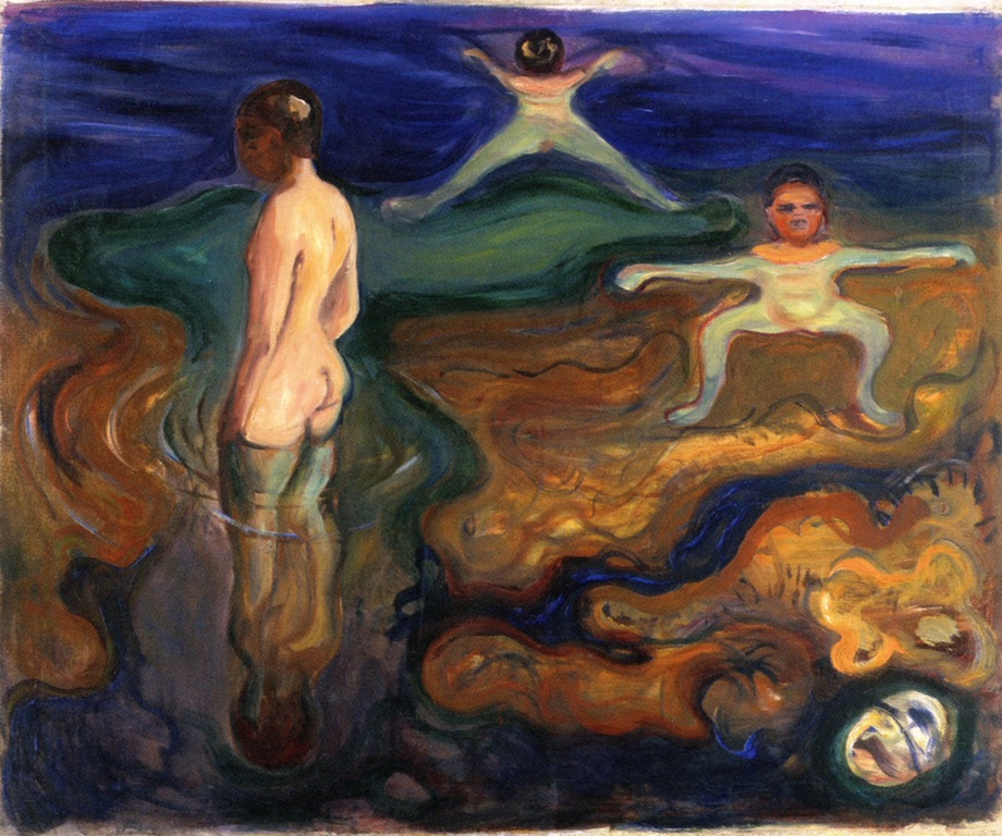 Badende Jungen, ca. 1898. Public Domain. Öl auf Leinwand. Edvard Munch, *1863 †1944. Munch Museum