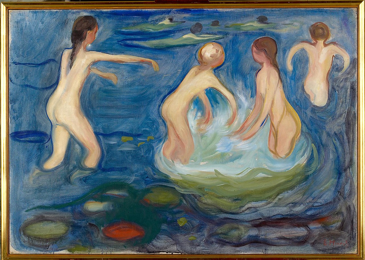 Badende Mädchen, ca. 1898. Public Domain. Öl auf Leinwand. Edvard Munch, *1863 †1944. Munch Museum