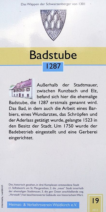 In Waldkirch im Breisgau wird ein Badehaus erstmals 1287 erwähnt. Foto: James Steakley. Creative Commons