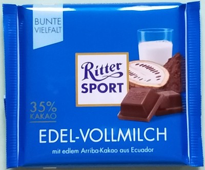 Ritter Sport- in Plastikdreck verpackt