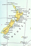 NEUSEELAND Karte